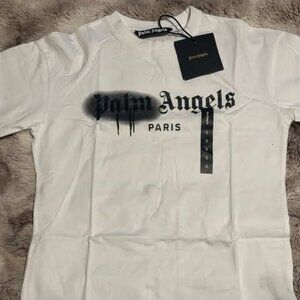 Palm Angels Paris Spray Logo Tee – White